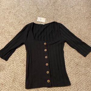Free People black button down